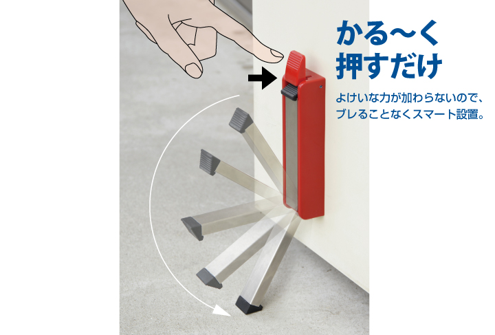 かるく押すだけ