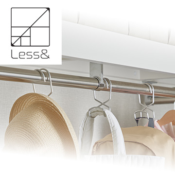 ハンガーパイプから落ちない幅広フック